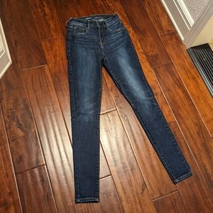 Old Navy The Rockstar High-Rise Sculpting Skinny Jeans, Dark Wash, Size 0 Petite